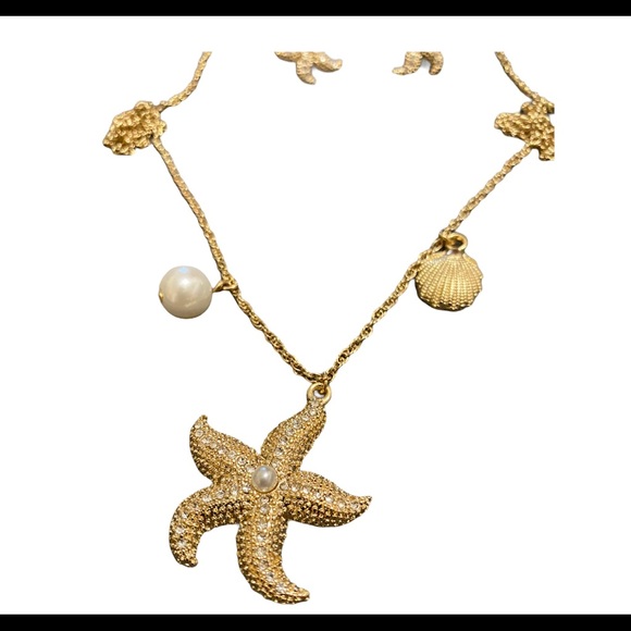 Avon Starfish Necklace & Earring & Watch Set Gold - Picture 2 of 5